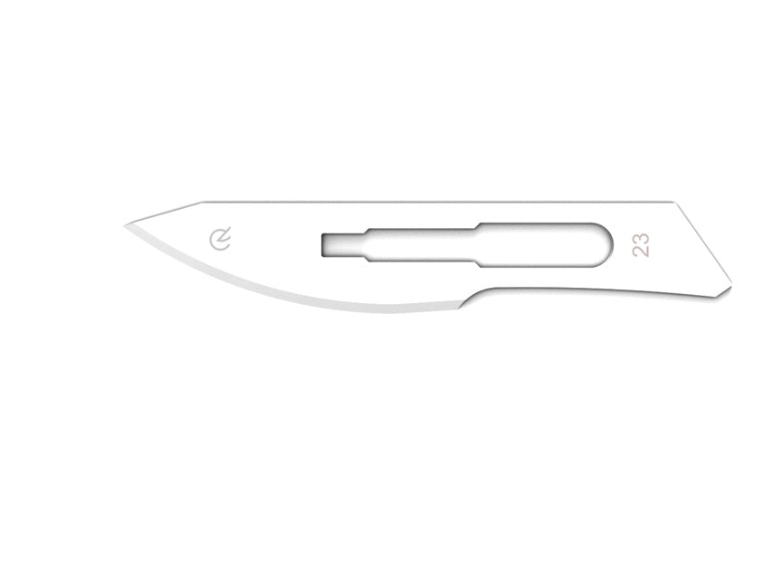 Sterile Einweg-Skalpellklingen aus Kohlefaser Nr. 23 - Packung mit 100 Stk.