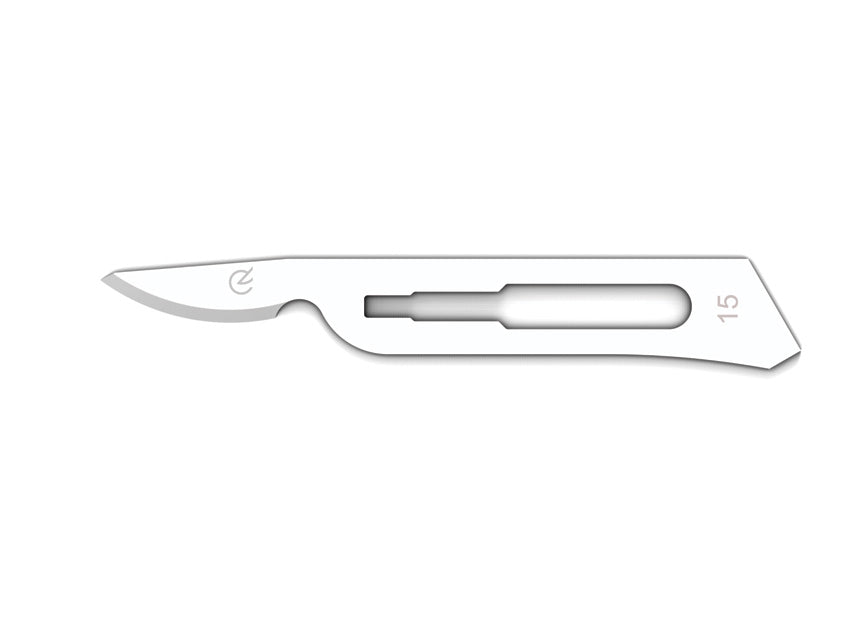 Sterile Einweg-Skalpellklingen aus Kohlefaser Nr. 15c - Packung mit 100 Stk.
