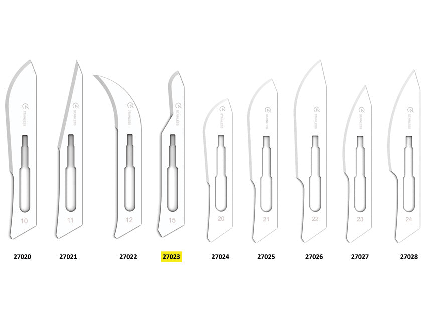 Lame Gima inox n.15 sterili conf. 100 pz.