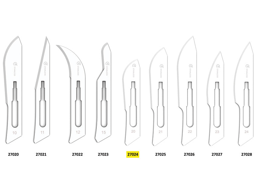 Lame Gima inox n.20 sterili conf. 100 pz.