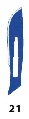 Lame gima inox n. 21 sterili - conf. 100 pz.