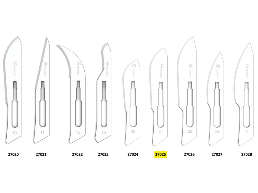 Lame gima inox n. 21 sterili - conf. 100 pz.