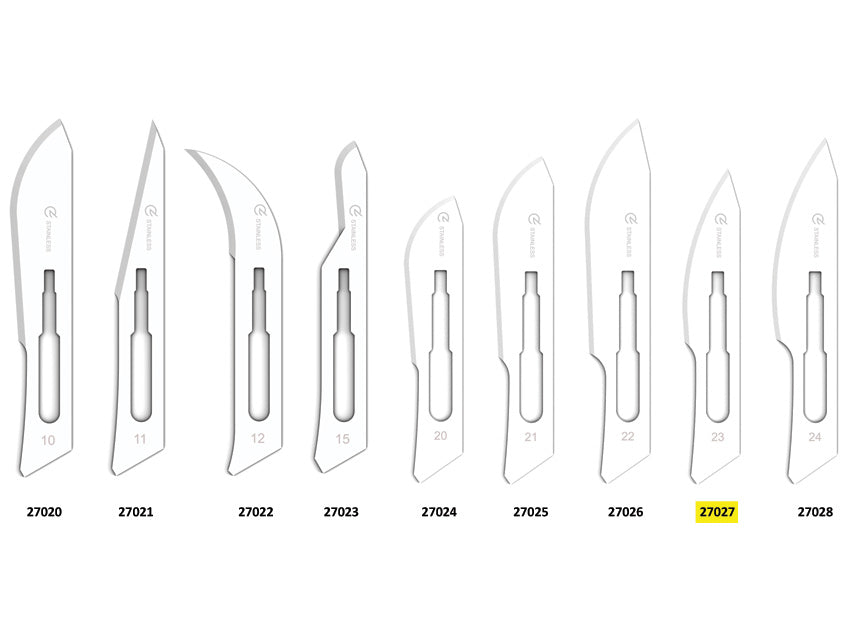 Lame gima inox n. 23 sterili - conf. 100 pz.
