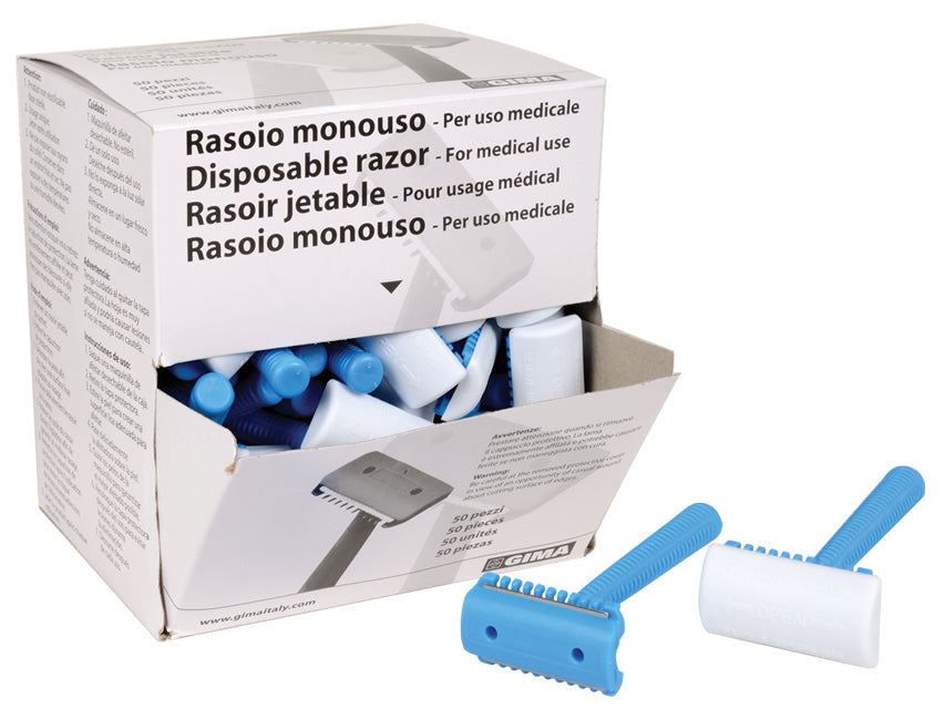 Rasoio monolama tricotomia non sterile per uso medicale -  Conf.50 pz.