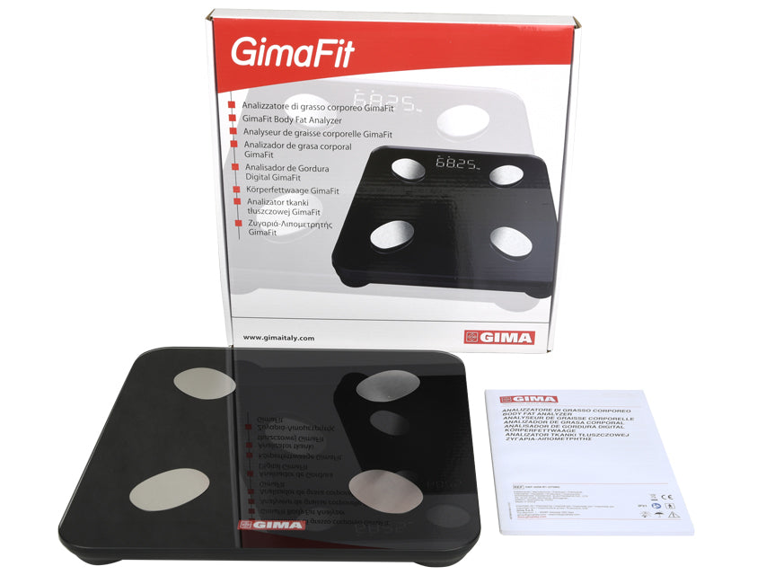 Bilancia Body Fat GIMAFIT con Bluetooth - nera