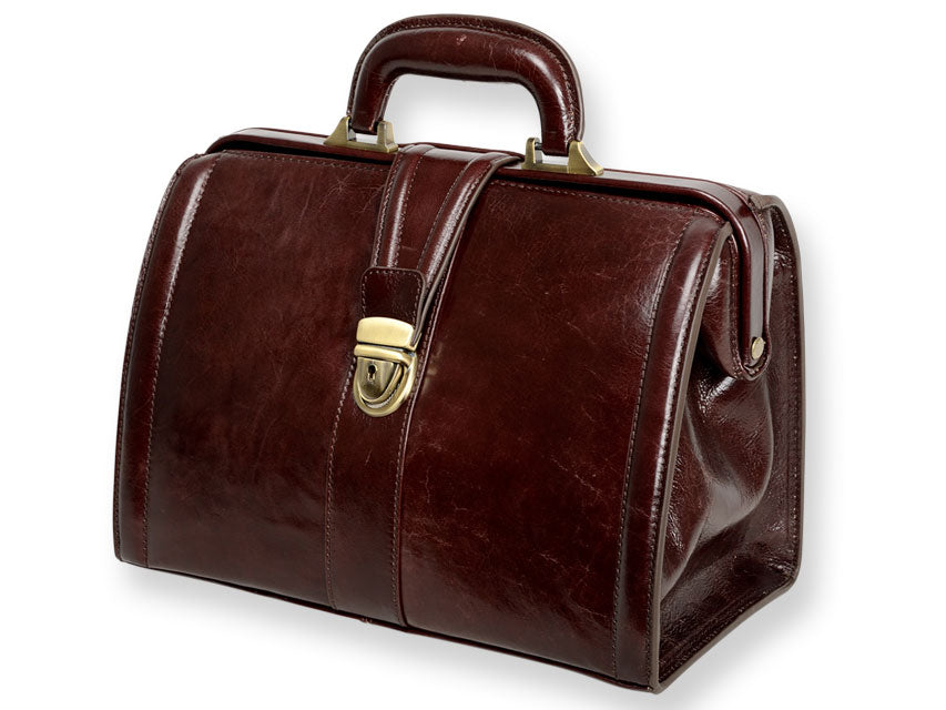 Borsa valigetta cuoio fiore