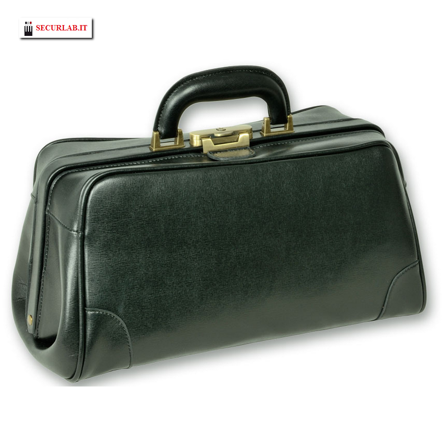 Medizinische Ledertasche - Mod. Florida - Farbe Schwarz