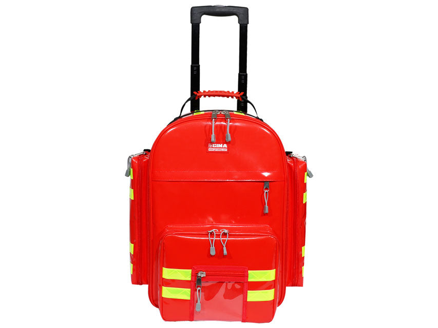 Logic 2 PVC backpack with trolley - Red