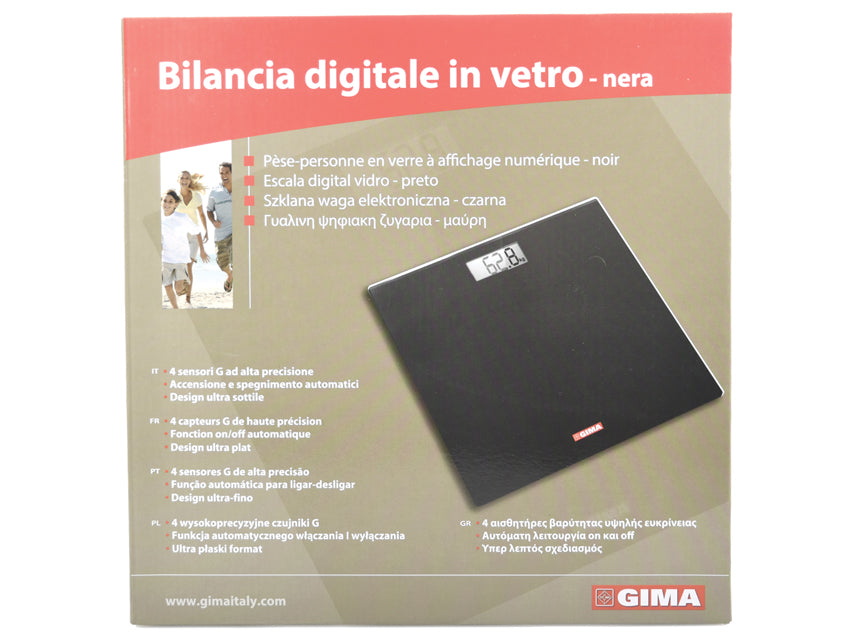 Black glass digital bathroom scale