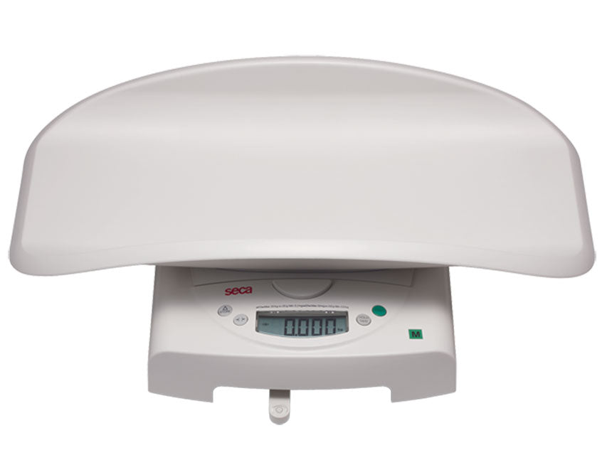 Bilancia digitale Seca 384 pesa neonati con piatto removibile. Portata 20 kg - divisione 10 <10 kg> 20 g.
Classe III