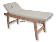 Table médicale en bois massif avec trou - beige