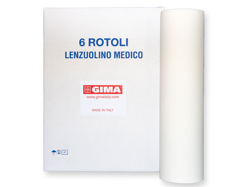 Lenzuolino medico 2 Veli  80m x 59 cm pref. 190 cm - conf. 6 rotoli