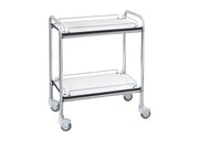 Carrello 2 piani con ringhiera - 60x40xh 77 cm