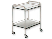 Carrello 2 piani con ringhiera - 60x40xh 77 cm