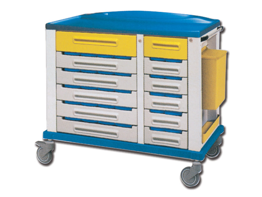 Carrello farmacia large - 30 scomparti - farmacia portatile