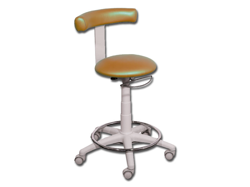 Sgabello professionale con schienale - arancio