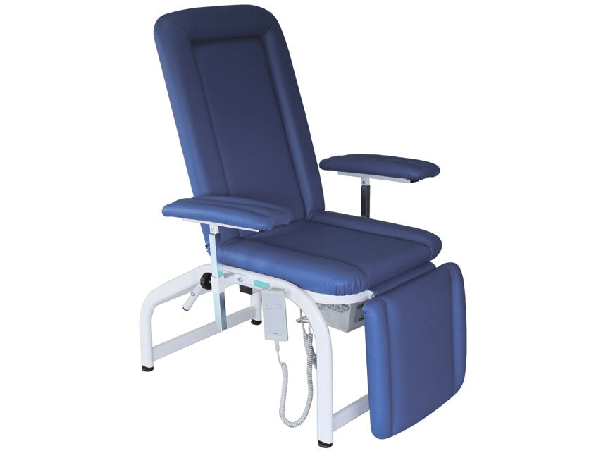 Poltrona per prelievi elettrica - blu