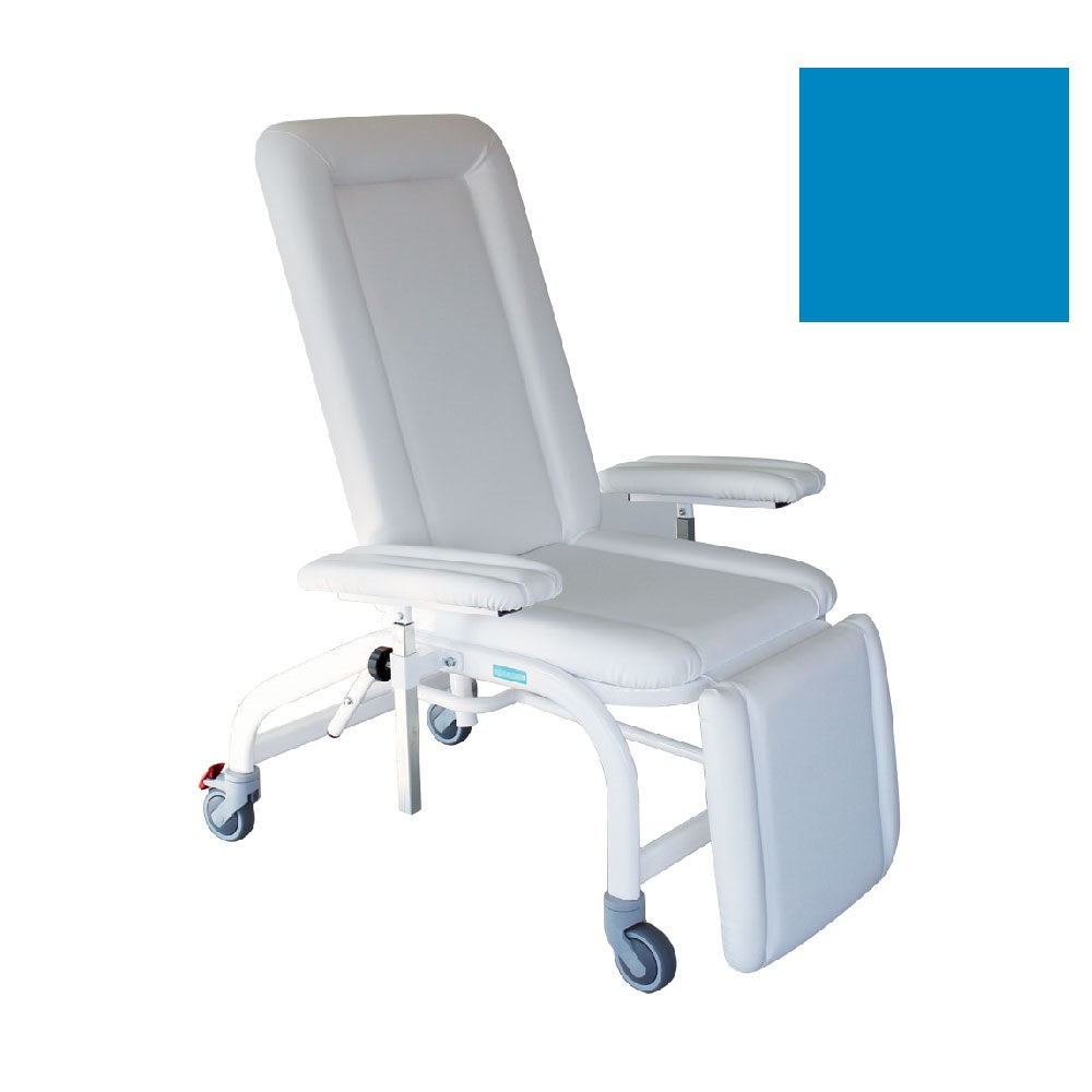 Poltrona donatori con ruote meccanica -  colore blu