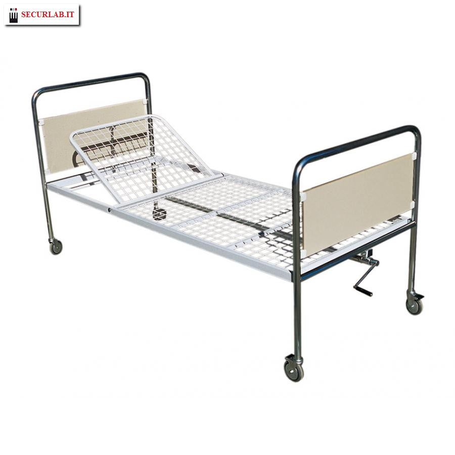 Letto degenza ad uno snodo con ruote