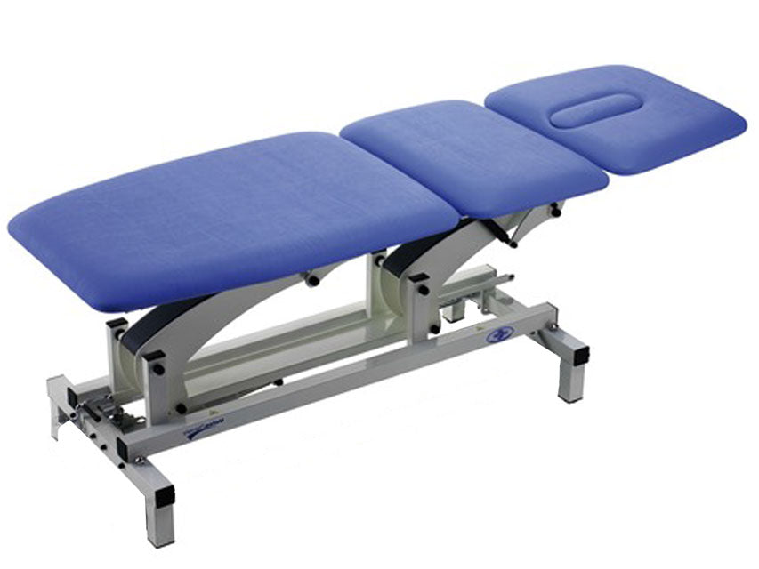 Lettino per visite e terapia - elettrico - blu