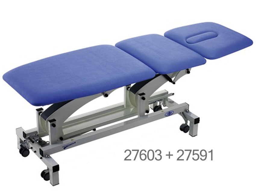 Lettino per visite e terapia - elettrico - blu