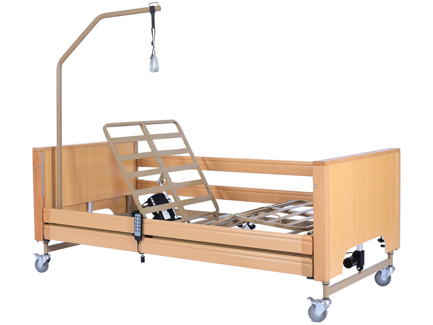 Electric 4-joint hospital bed
with variable height 84-125 cm - on wheels
