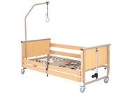 Electric 3-joint hospital bed
with variable height - on wheels