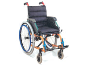 Carrozzina ad autospinta pieghevole pediatrica seduta 35 cm - tessuto nero