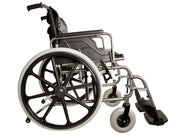 Silla de ruedas extra grande asiento 55 cm - tejido negro