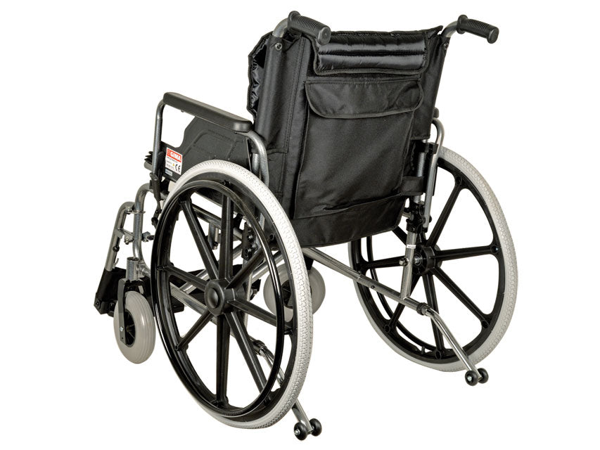 Carrozzina extra large seduta 55 cm - tessuto nero