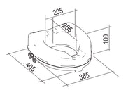 Rialzo wc - con sistema di fissaggio - 10 cm
