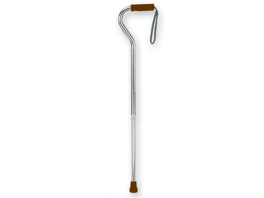 Bastone alluminio con manico curvo - 1 pz.