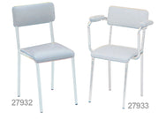 Padded chair without armrests