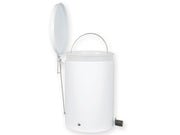 Poubelle 9,5 l - acier blanc