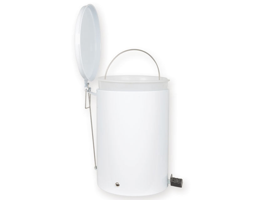 Cestino rifiuti 9,5 l - acciaio bianco
