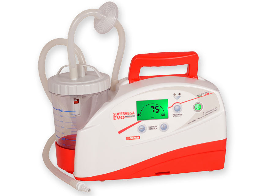 Aspiratore a batteria Supervega Evo da Ambulanza con staffa di supporto