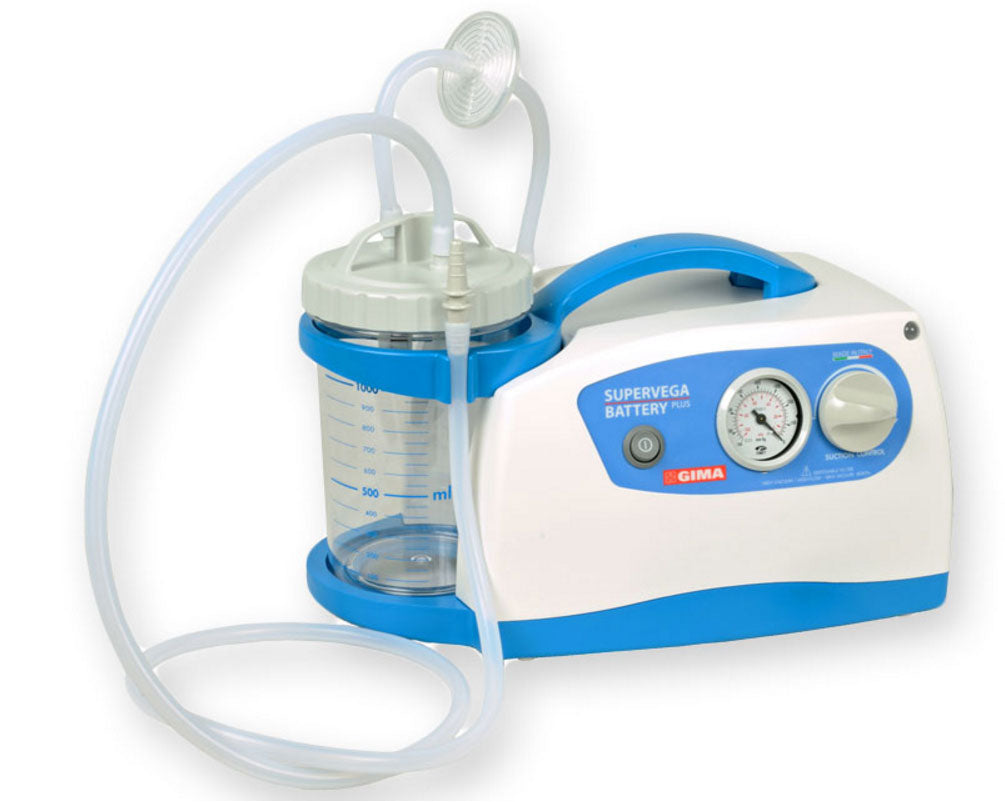 GIMA Aspiratore Super Vega a batteria con vaso da 1 litro