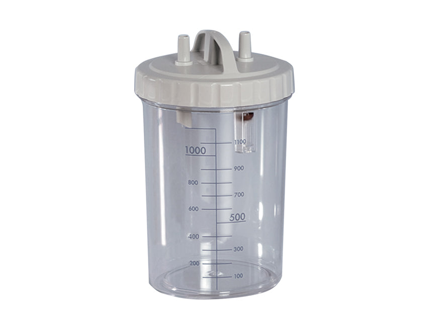 Vaso 1 litro con coperchio - autoclavabile a 121°c - 1 pz.