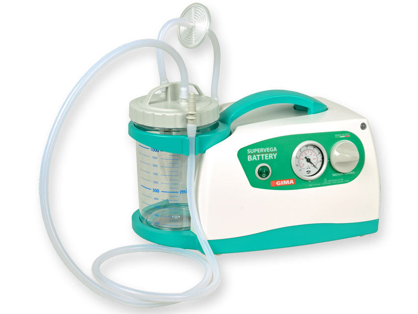 GIMA Aspiratore Super Vega a batteria con vaso da 1 litro