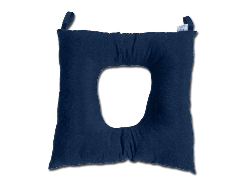 Cuscino sagomato con foro - in fibra cava 100% cotone