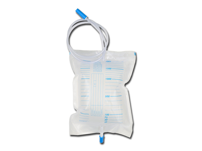 Sacca Urine 2000 cc -tubo 90 cm+val. antireflusso - Conf.30 pz.