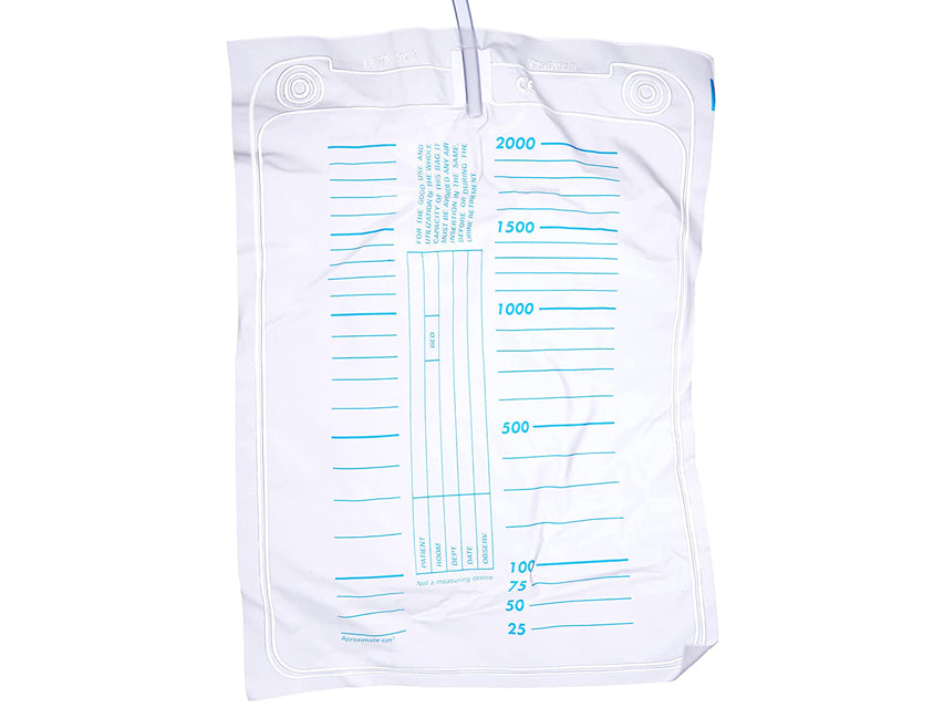 Sacche urine standard da 2000 cc - tubo da 130 cm - in polybag  - conf. 30 pz.