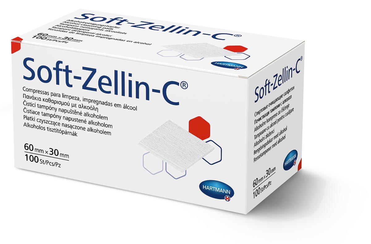 Tamponi imbevuti di alcol Soft-Zellin-C - conf.100 pz.