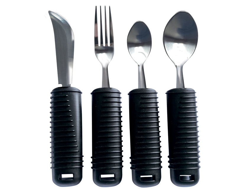 Kit posate per Disabili (forchetta, coltello, cucchiaio piccolo e grande)