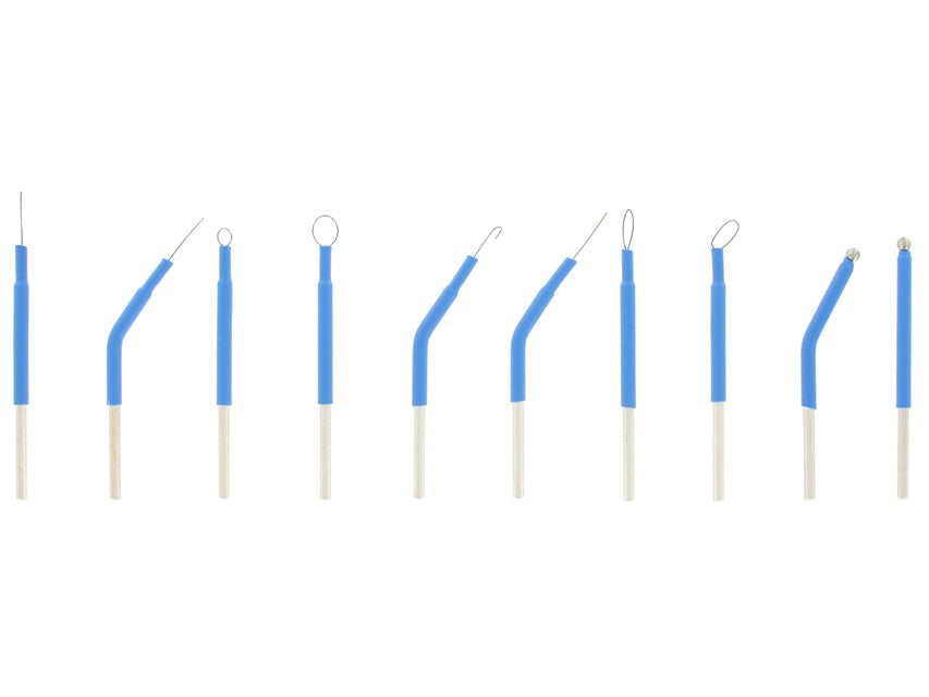 Set 10 elettrodi autoclavabili per elettrobisturi lunghezza 5 cm conf. 10 pz.
