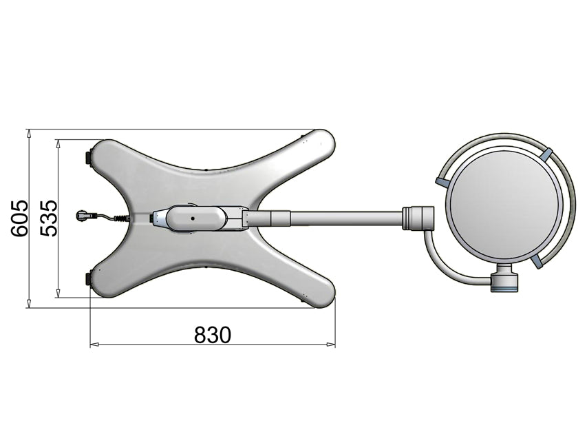 Lampada scialitica pentaled 30e - su piantana con batteria - 1 pz.