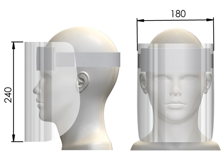 Gima protective visor - foldable PPE Class II
