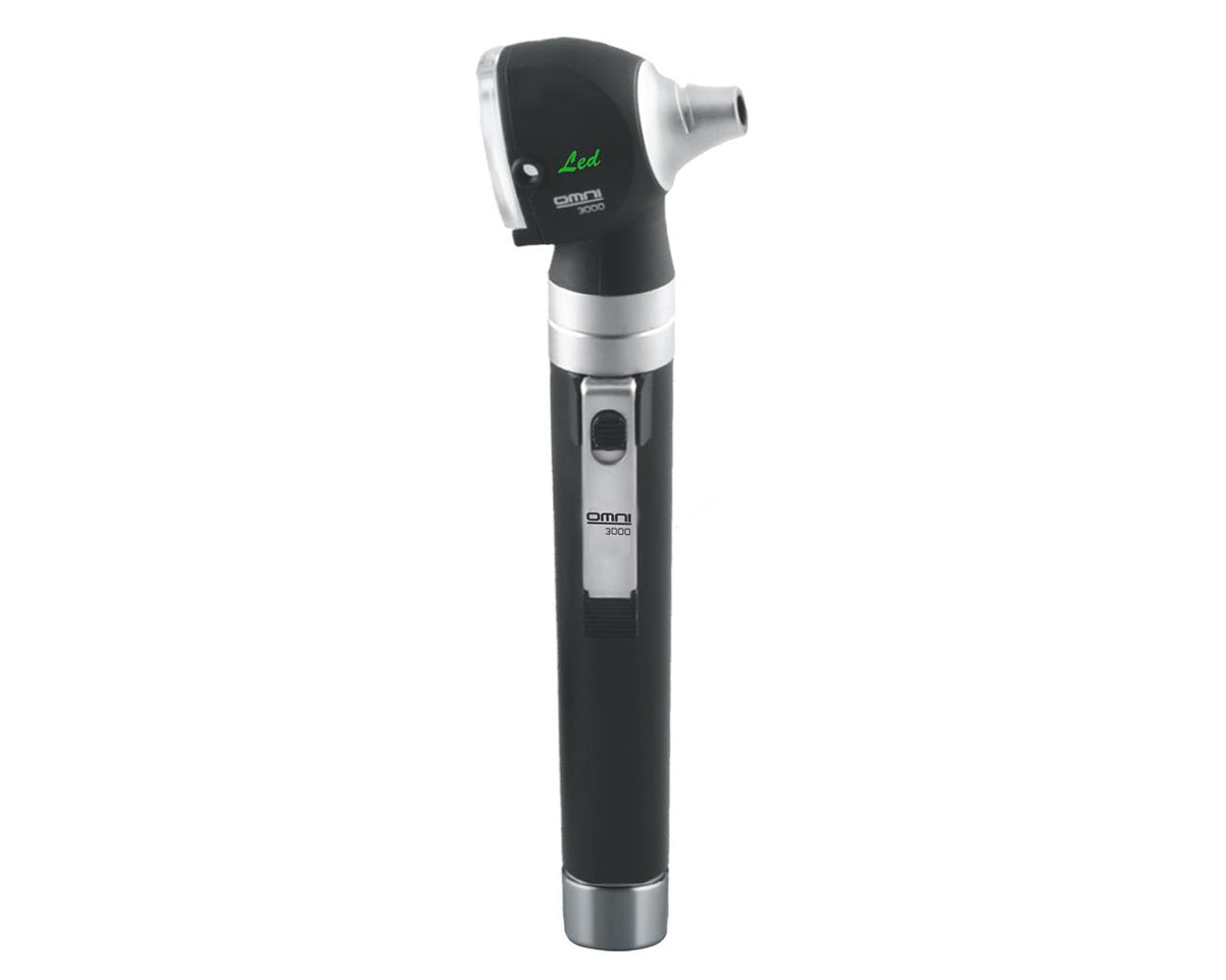 Sigma LED F.O. otoscope with rechargeable handle and battery - black - in pouch - 1 pc.