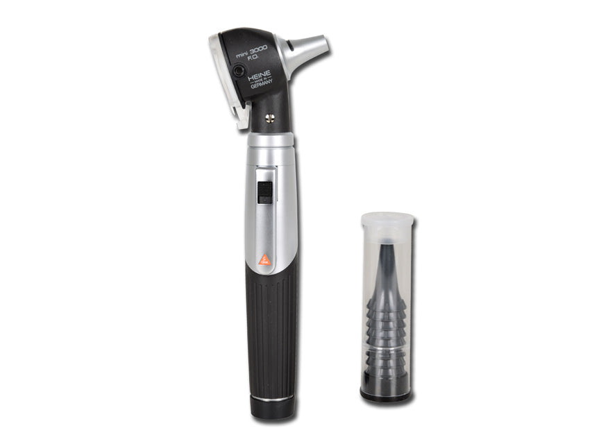 Otoscopio Heine Mini 3000 F.O. alogeno - manico a batterie - 2,5V