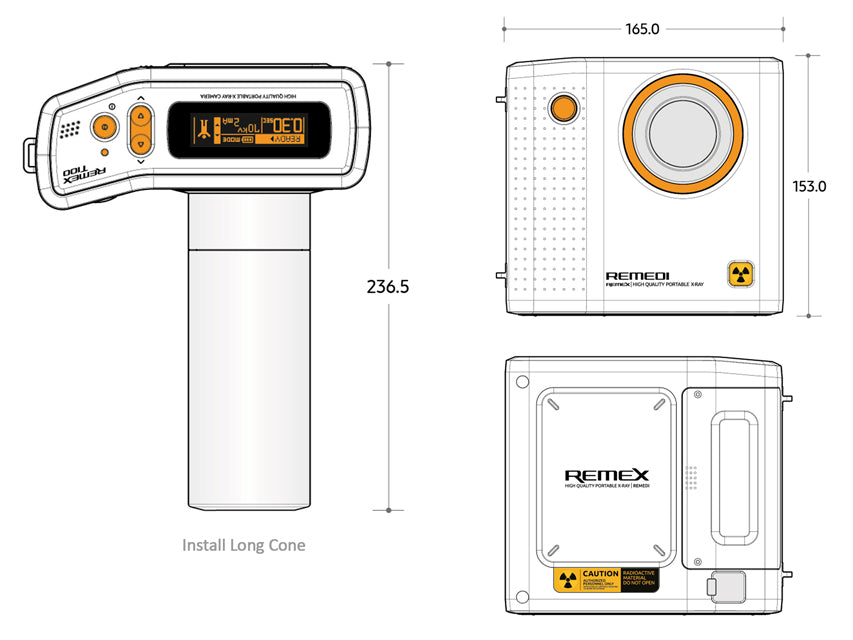 Caméra à rayons X portable numérique REMEX T-100